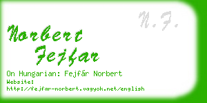 norbert fejfar business card